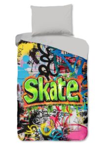 Kinderdekbedovertrek Good Morning Skate flanel