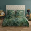 Dekbedovertrek Ranee Good Morning 1 persoons (140x200/220 cm) 100% katoen renforcé groen - 33613.44.01 Good Morning katoenen dekbedovertrek met tropische bladeren en gouden lijnen - overtrek katoen 33613 ranee sfeerfoto
